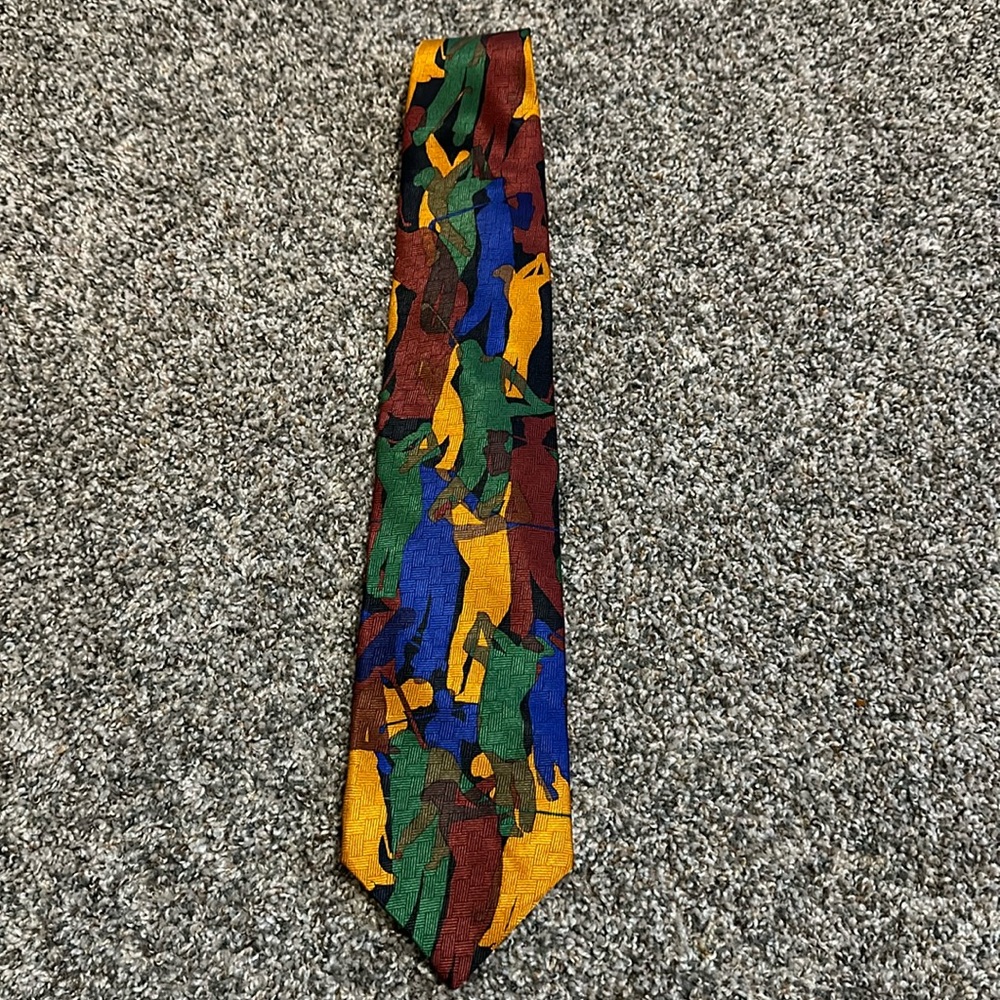 Vintage 1997 Ralph Martin Co RM Sport Golf Mens Silk Neck Tie